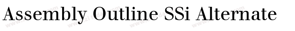 Assembly Outline SSi Alternate字体转换